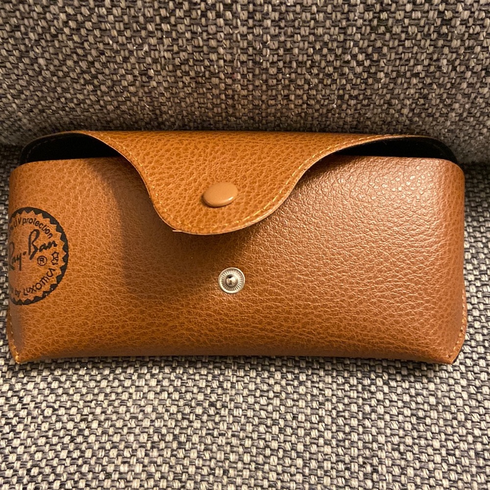 Ray-Ban Leather Sunglass Case Only Brown